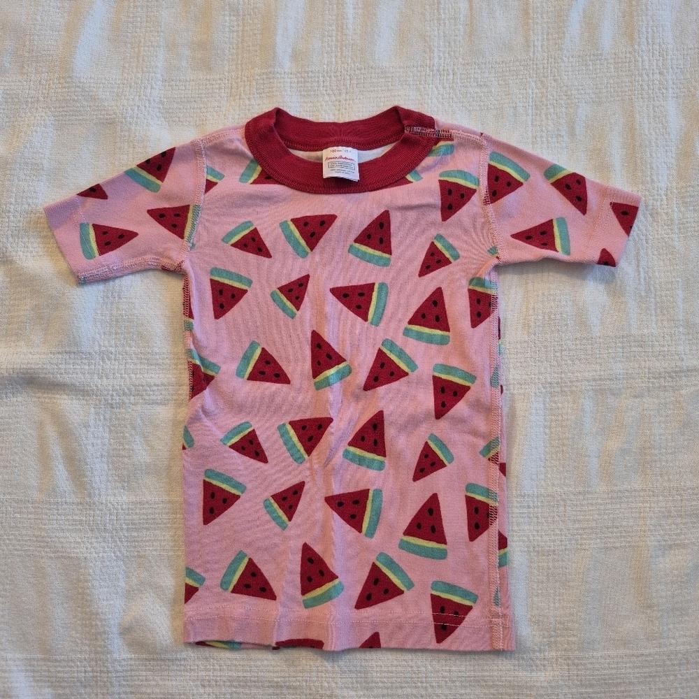 Hanna Andersson girls size 100 or 4 watermelon print pajama top VGUC